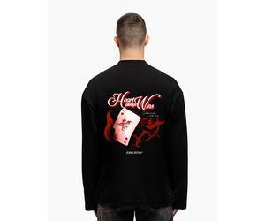 JorCustom Heart Always Wins Longsleeve T-Shirt - Black - Eddy's