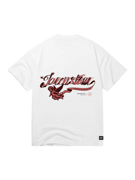 JorCustom Swirl Loose Fit T-Shirt - White