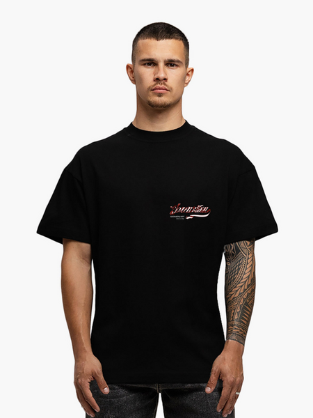 JorCustom JorCustom Swirl Loose Fit T-Shirt - Black