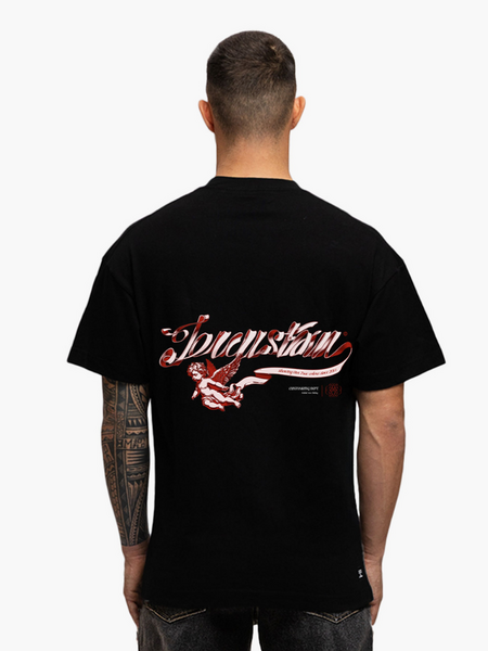 JorCustom JorCustom Swirl Loose Fit T-Shirt - Black