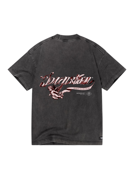 JorCustom Swirl Loose Fit T-Shirt - Acid Grey