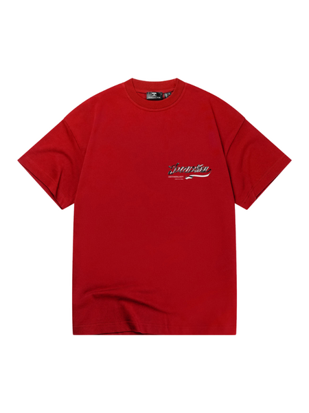 JorCustom JorCustom Swirl Loose Fit T-Shirt - Red