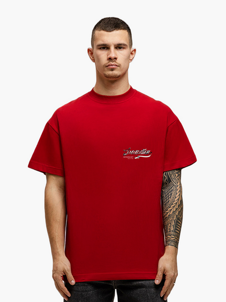 JorCustom JorCustom Swirl Loose Fit T-Shirt - Red