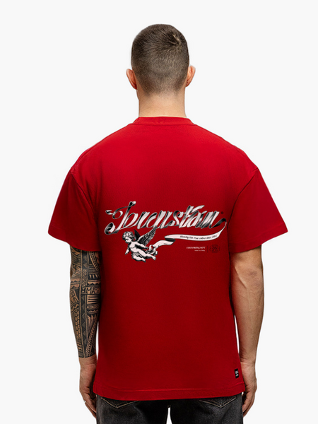 JorCustom JorCustom Swirl Loose Fit T-Shirt - Red