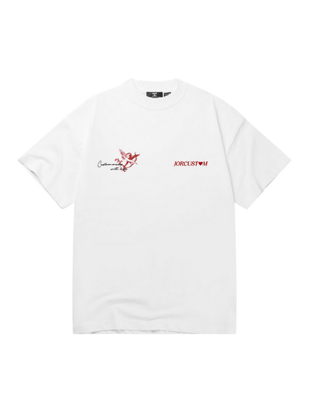 JorCustom JorCustom Heart Always Wins Loose Fit T-Shirt - White