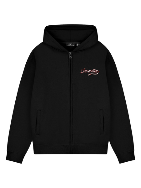 JorCustom JorCustom Swirl Zipped Hoodie - Black