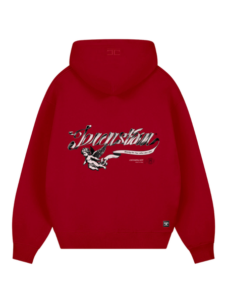 JorCustom Swirl Zipped Hoodie - Red