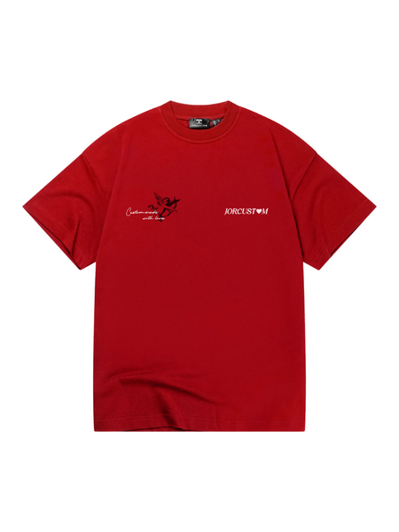 JorCustom JorCustom Heart Always Wins Loose Fit T-Shirt - Red