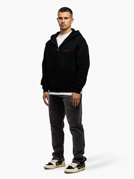 JorCustom JorCustom Heart Always Wins Zipped Hoodie - Black