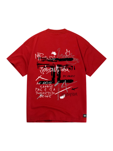 JorCustom Artist Loose Fit T-Shirt - Red
