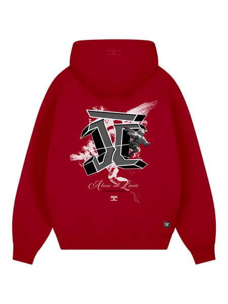 JorCustom Above All Limits Zipped Hoodie - Red