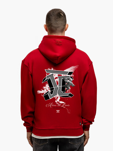 JorCustom JorCustom Above All Limits Zipped Hoodie - Red