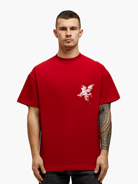 JorCustom JorCustom Above All Limits Loose Fit T-Shirt - Red
