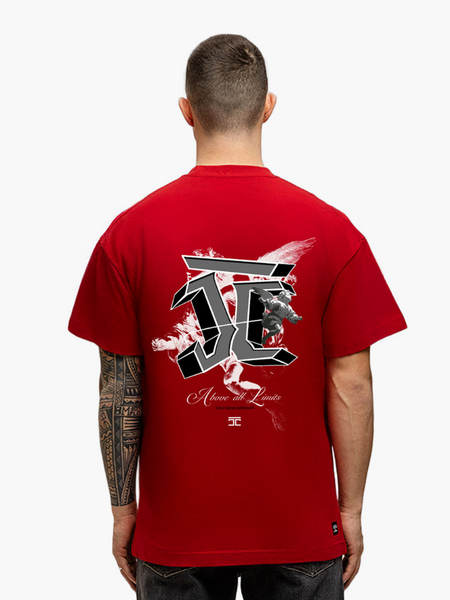 JorCustom JorCustom Above All Limits Loose Fit T-Shirt - Red