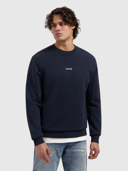 Pure Path Pure Path Trio of Flowers Sweater - Dark Navy