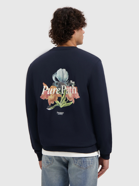 Pure Path Pure Path Trio of Flowers Sweater - Dark Navy