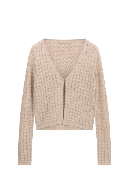 Guess LS Carmela Cover Cardigan - Mocassin Lurex