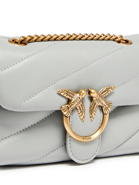 Pinko Love Puff Baby CL Sheep Nappa Bag - Pearl Grey/Antique Gold Pinko Pinko Love Puff Baby CL Sheep Nappa Bag - Pearl Grey/Antique Gold