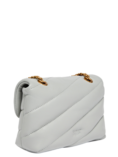 Pinko Love Puff Baby CL Sheep Nappa Bag - Pearl Grey/Antique Gold Pinko Pinko Love Puff Baby CL Sheep Nappa Bag - Pearl Grey/Antique Gold