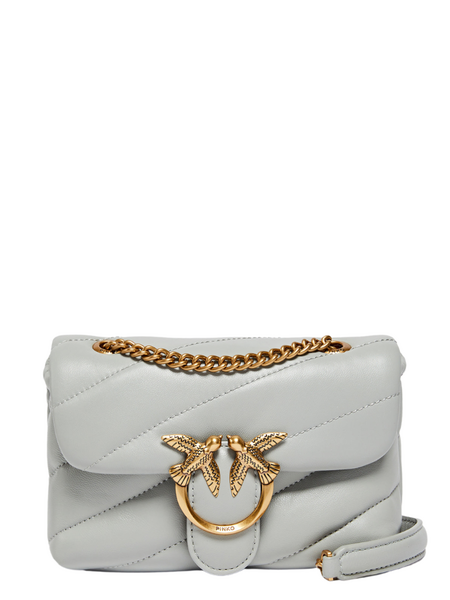 Pinko Pinko Love Puff Baby CL Sheep Nappa Bag - Pearl Grey/Antique Gold Pinko Love Puff Baby CL Sheep Nappa Bag - Pearl Grey/Antique Gold