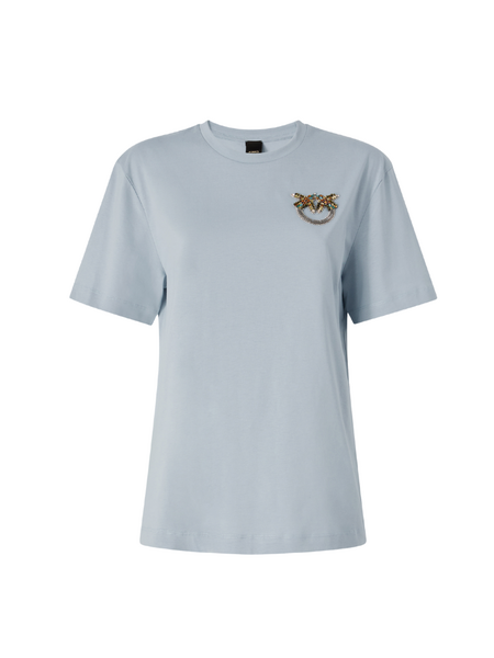 Pinko Strepitoso Rica T-Shirt Jersey - Azzuro Arona
