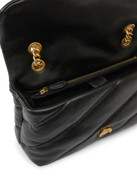 PInko Love Puff Classic CL Sheep Nap Bag - Black/Antique Gold Pinko PInko Love Puff Classic CL Sheep Nap Bag - Black/Antique Gold