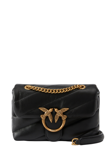 Pinko Pinko Love Puff Baby CL Sheep Nappa Bag - Black/Antique Gold Pinko Love Puff Baby CL Sheep Nappa Bag - Black/Antique Gold