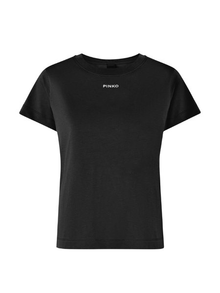 Pinko Basico T-Shirt Jersey Logo - Nero Limousine