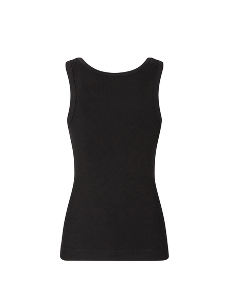 Pinko Pinko Calcolatore Canottiera Costina Top - Nero Limousine