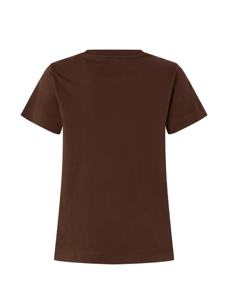 Pinko Pinko Basico T-Shirt Jersey Logo - Earth Brown