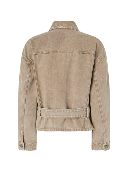 Pinko Giungla Giubbino Jacket - Brown Denim/Beige Pinko Pinko Giungla Giubbino Jacket - Brown Denim/Beige