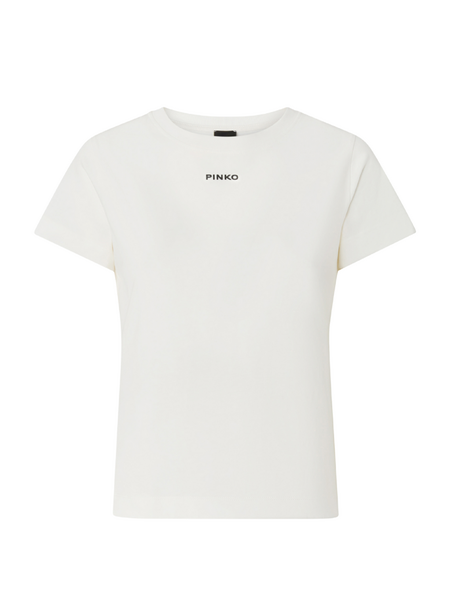 Pinko Basico T-Shirt Jersey Logo - White