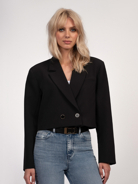 Fifth House Fifth House Kenzy Cropped Blazer - Black