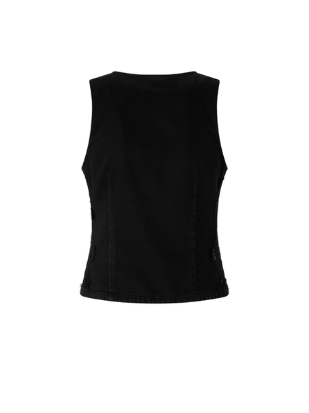 Pinko Pinko Gardener Gilet BLK Denim + - Nero Limousine