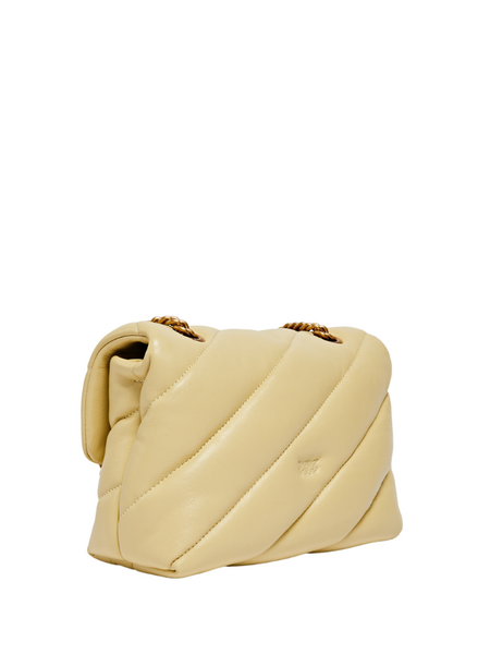 Pinko Pinko Love Puff Mini CL Sheep Nappa - Vanilla Yellow - Antique