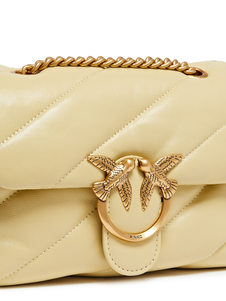 Pinko Pinko Love Puff Mini CL Sheep Nappa - Vanilla Yellow - Antique
