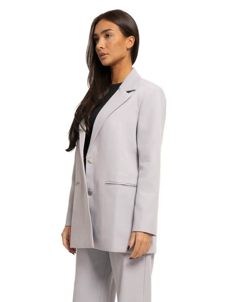 Malelions Malelions Women Oversized Social Club Blazer - Light Grey