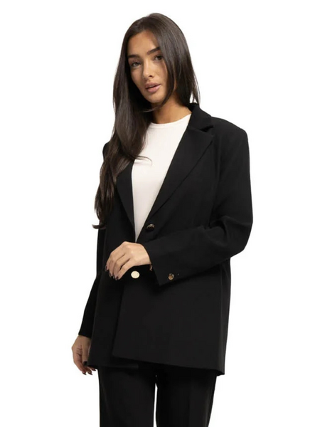 Malelions Women Oversized Social Club Blazer - Black