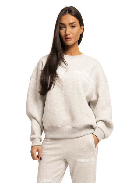 Malelions Women Members Society Sweater - Grey Melange