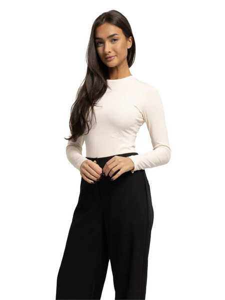 Malelions Women Crewneck Bodysuit - Cream