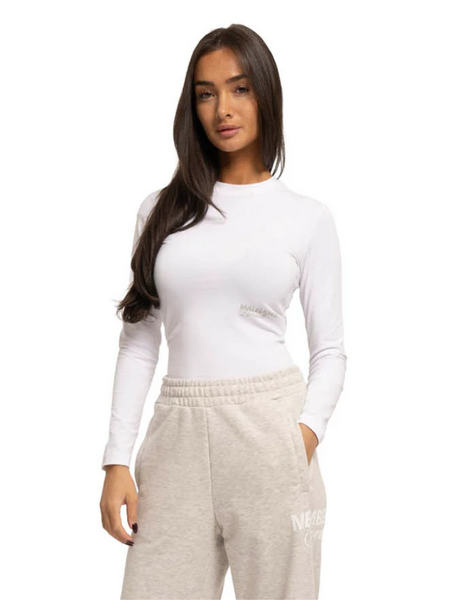Malelions Malelions Women Members Society Long Sleeve Top- White
