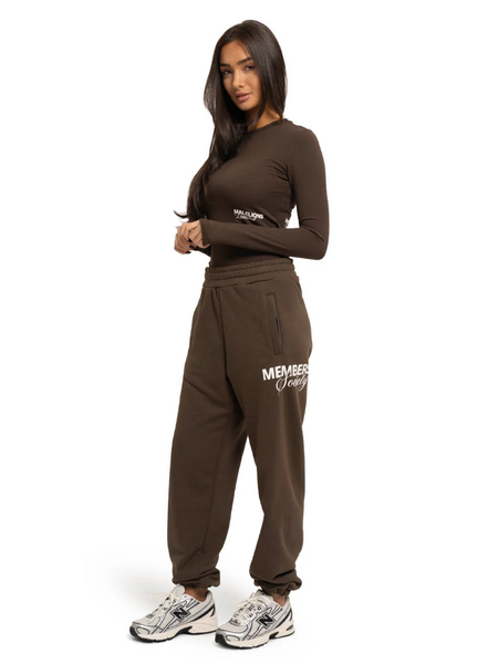 Malelions Women Members Society Sweatpants - Chocolate