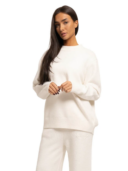 Malelions Women Oversized Knitted Sweater - Cream