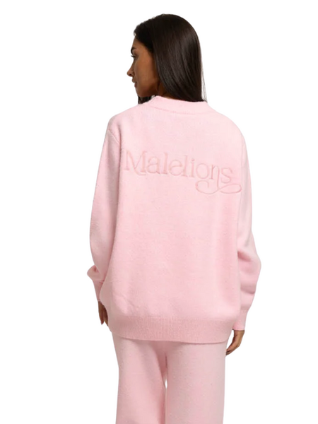 Malelions Malelions Women Oversized Knitted Sweater - Soft Pink