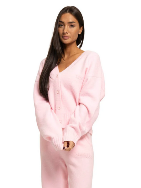 Malelions Malelions Women Oversized Knitted Cardigan - Soft Pink