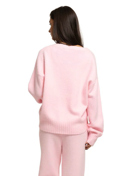 Malelions Malelions Women Oversized Knitted Cardigan - Soft Pink