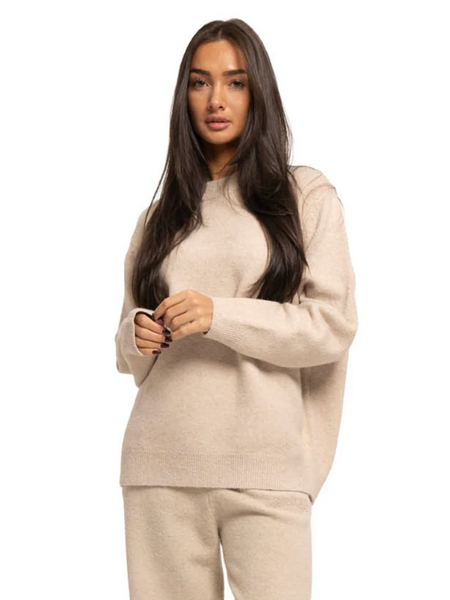 Malelions Malelions Women Oversized Knitted Sweater - Sand