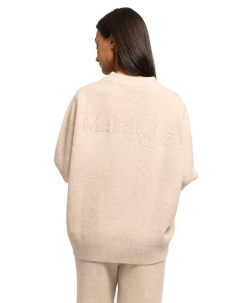 Malelions Malelions Women Oversized Knitted Sweater - Sand