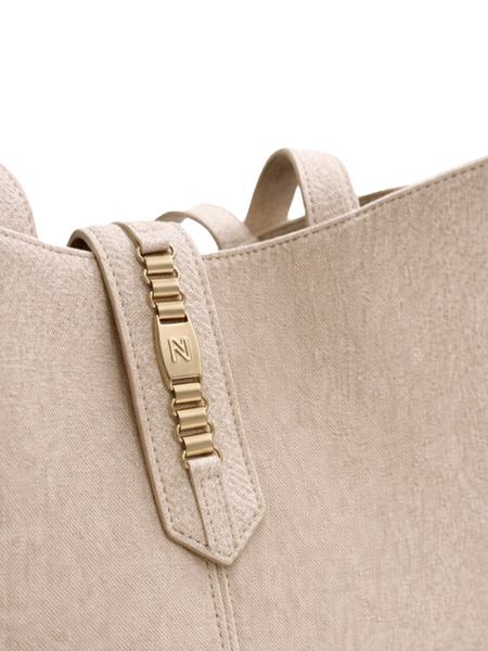 Nikkie Nikkie Preston Denim Shopper - Cream