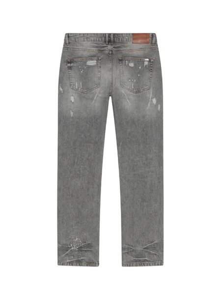 Croyez Croyez Straight Leg Washed Denim - Light Grey